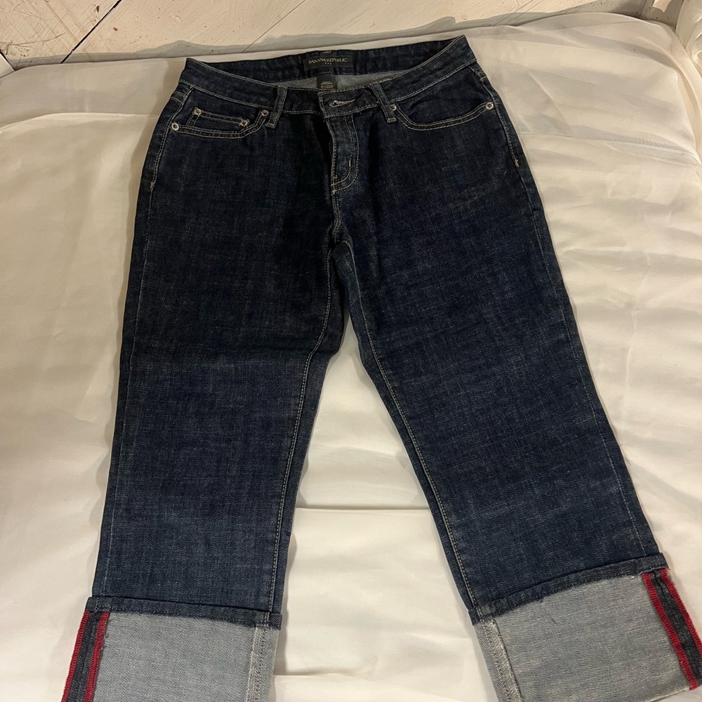 Banana Republic Blue Ankle Cropped Jeans